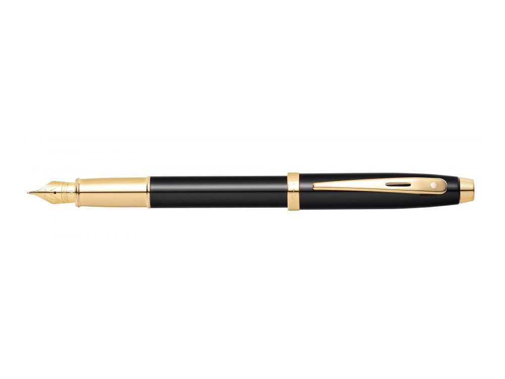 9322-0 Sheaffer 100 Glossy Black with Gold-Tone Fountain Pen