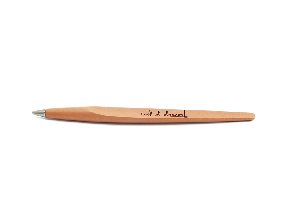 Pininfarina Segno pens - Piuma - wood and steel - and Leonardo Set